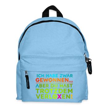 Gewonnen-Verloren  - Kinder Rucksack - Hellblau - Vorne