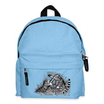 Kämpfende Tiger - Kinder Rucksack - Hellblau - Vorne