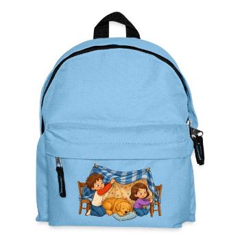 Children's Blanket Cave with Dog Cuddly Motif - Kids' Backpack - light blue - Front