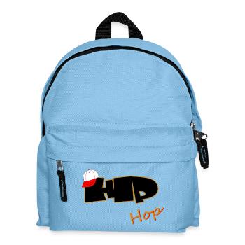 Hip Hop Typo with Baseball Cap - Kids' Backpack - light blue - Front