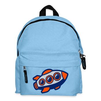 Space Rocket Illustration - Kids' Backpack - light blue - Front