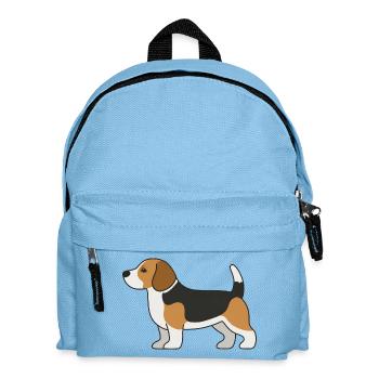 Beagle Color Block Illustration - Kids' Backpack - light blue - Front