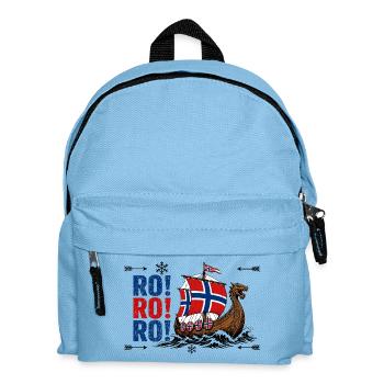  Norwegen Wikinger Langschiff RO RO RO Nordische - Kinder Rucksack - Hellblau - Vorne