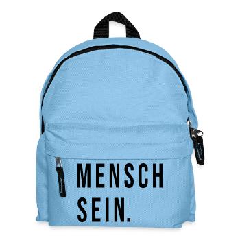 Mensch Sein - Kinder Rucksack - Hellblau - Vorne