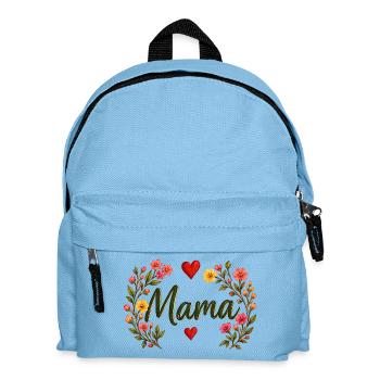 Watercolor Floral Mama Cute Mother's Day T-Shirt - Kinder Rucksack - Hellblau - Vorne