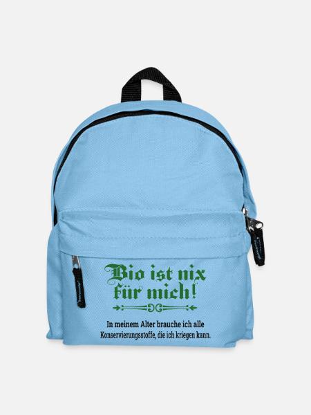 Bio ist nix für mich - Kinder Rucksack - Hellblau