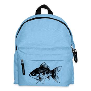 Süßer Goldfisch Comic Haustier Aquarium Geschenk - Kinder Rucksack - Hellblau - Vorne