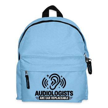 Audiologe, Audiologie, Sprachtherapeut, Ohrarzt, - Kinder Rucksack - Hellblau - Vorne
