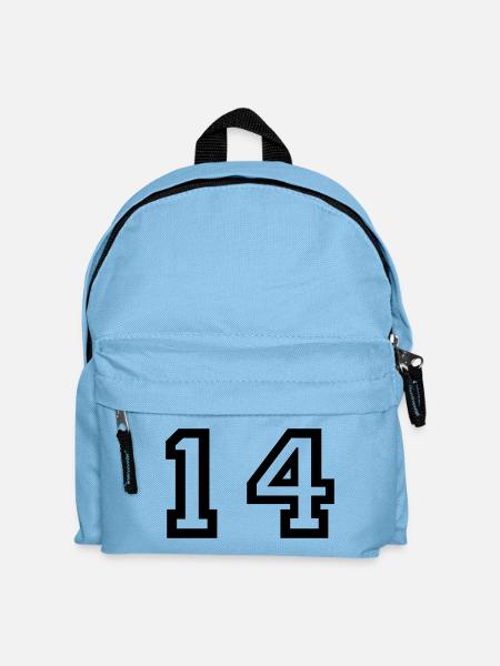 Nummer - 14 - vierzehn - Kinder Rucksack - Hellblau