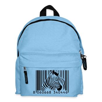 Barcode Zebra - Kinder Rucksack - Hellblau - Vorne