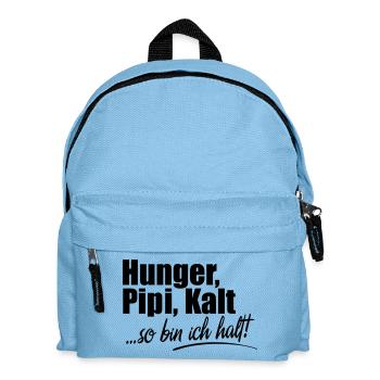 Hunger Kalt Müde so bin ich halt - Kinder Rucksack - Hellblau - Vorne