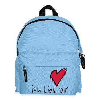 Liebeserklärung 'Ich lieb Dir' - Kinder Rucksack - Hellblau - Vorne