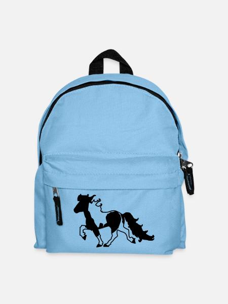 Islandpferd Schecke Reiten Pferde Tölt - Kinder Rucksack - Hellblau