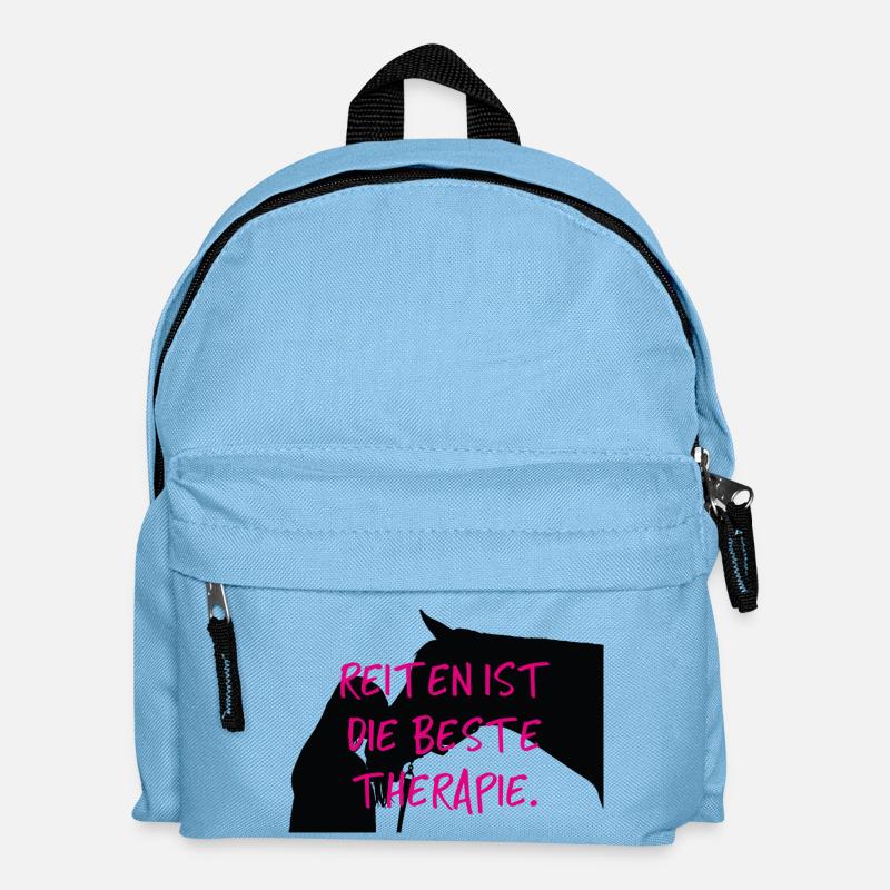 Pferd Pferde Reiten Reiterin Reitsport Geschenk - Kinder Rucksack - Hellblau
