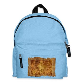 Vieille carte du monde sur parchemin - Sac à dos Enfant - bleu clair - Devant