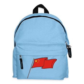 Flagge China T-Shirt Chinesische Fahne Geschenk - Kinder Rucksack - Hellblau - Vorne