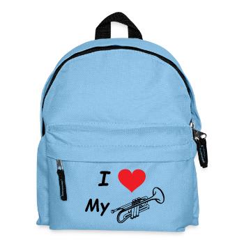ilovemytrumpet - Kinder Rucksack - Hellblau - Vorne