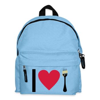 I love Pasta - Kids' Backpack - light blue - Front