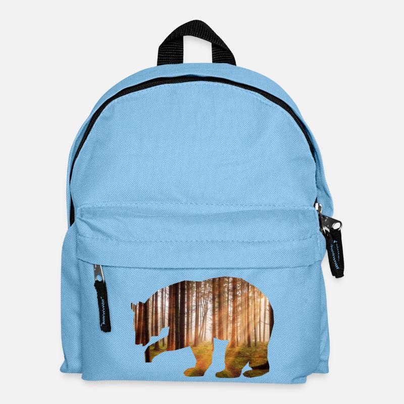 Bear Forest - Kinder Rucksack - Hellblau