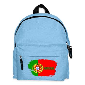 Portugal Flagge / Geschenk Lissabon Westeuropa - Kinder Rucksack - Hellblau - Vorne