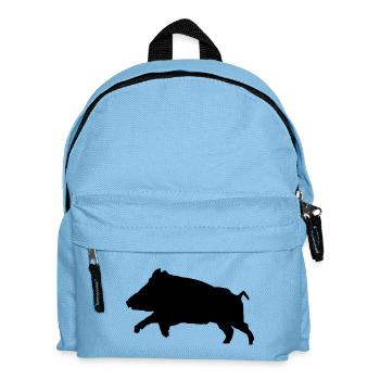 Anpassbares Wildschwein-T-Shirt - Kinder Rucksack - Hellblau - Vorne