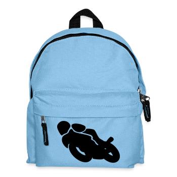 motorrad rennen biker - Kinder Rucksack - Hellblau - Vorne