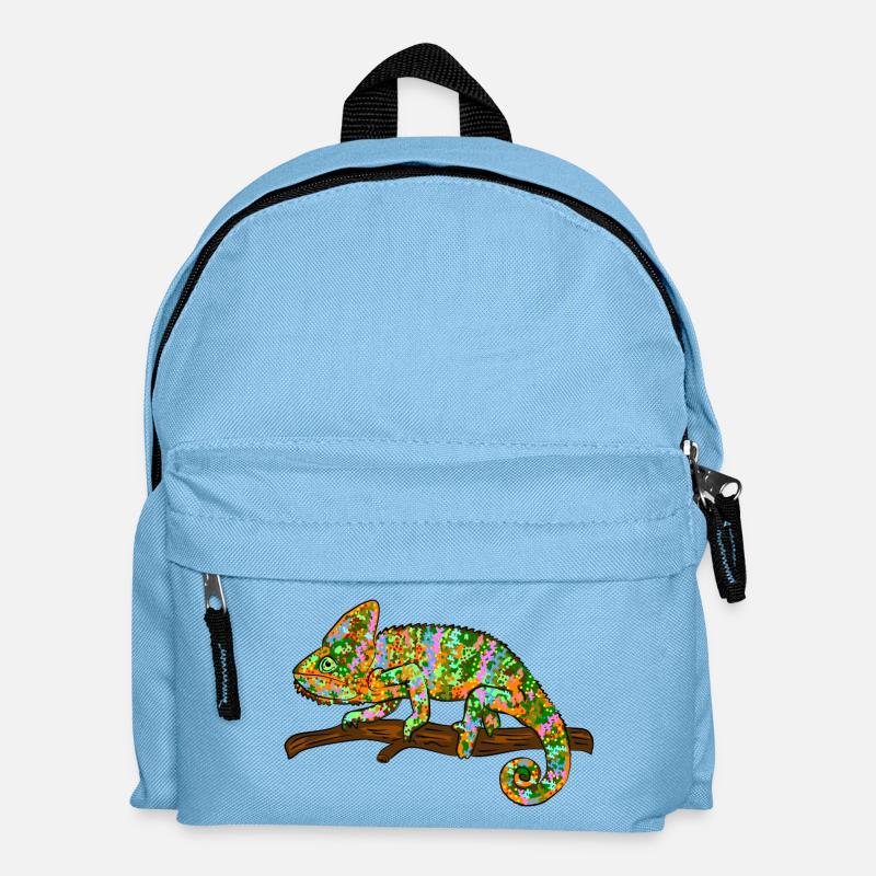 Chamäleon Exotisch - Kinder Rucksack - Hellblau