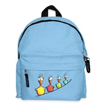 Starke Vogelleine - Kinder Rucksack - Hellblau - Vorne
