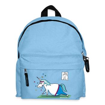 "Fluffy" fat unicorn - Kids' Backpack - light blue - Front