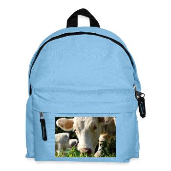Cow Poster - Kids' Backpack - light blue - Front