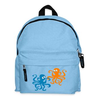 Oktopus Valentinstag Comic Meer Tintenfische Kind - Kinder Rucksack - Hellblau - Vorne