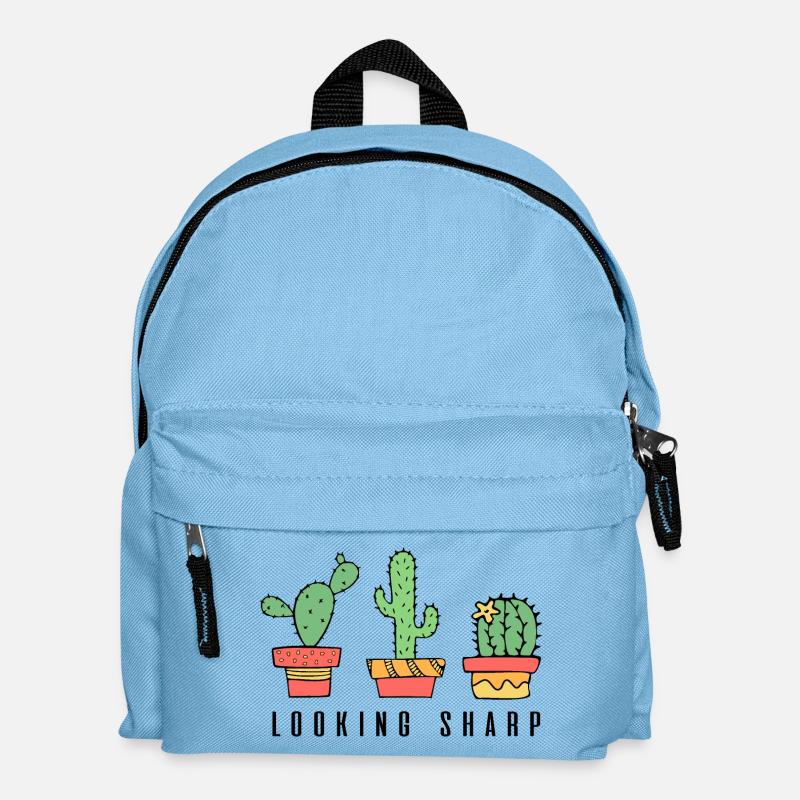 Looking Sharp Cactus Quote - Kids' Backpack - light blue