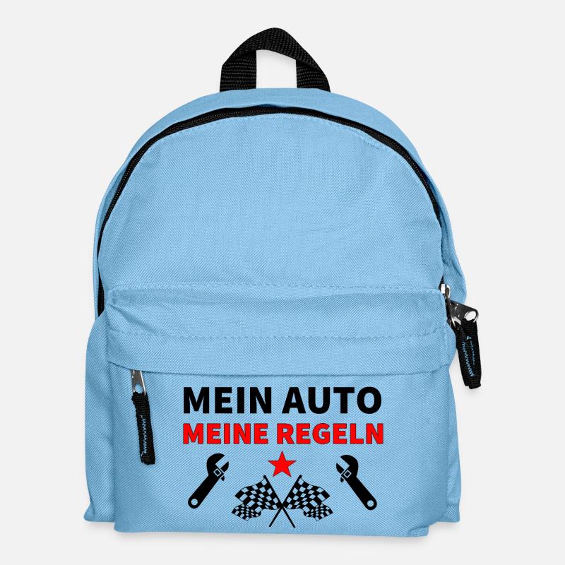Auto - Kinder Rucksack - Hellblau