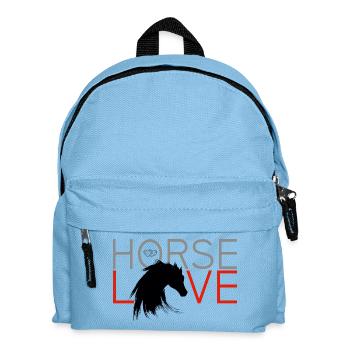 Amateurs de chevaux d’équitation crinière de tête de cheval cher - Sac à dos Enfant - bleu clair - Devant