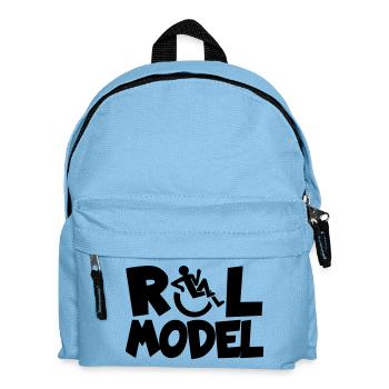 Every wheelchair user is a role model * - Kids' Backpack - light blue - Front