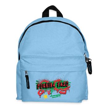 Création de graffitis au Burkina Faso - Sac à dos Enfant - bleu clair - Devant