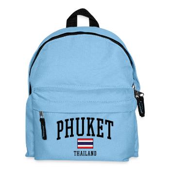 Phuket Thailand Flaggenmotiv Grafik - Kinder Rucksack - Hellblau - Vorne