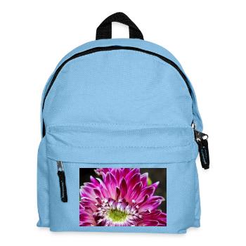 fleur de dahlia rose fleur rose affiche - Sac à dos Enfant - bleu clair - Devant