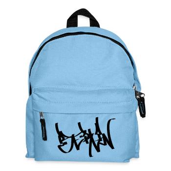 Berlin Graffiti Tag Handstyle black - Kinder Rucksack - Hellblau - Vorne