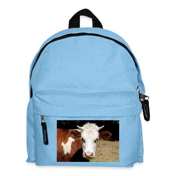 Kuh Poster - Kinder Rucksack - Hellblau - Vorne
