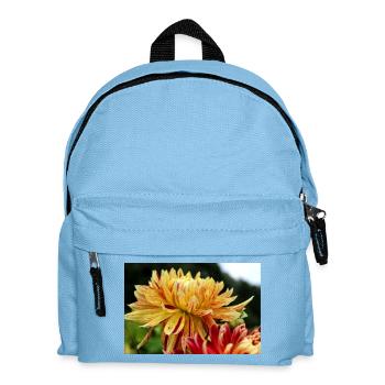 Dahlia fleur jaune, fleur - Sac à dos Enfant - bleu clair - Devant
