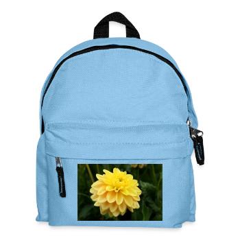 Dahlia fleur jaune, fleur - Sac à dos Enfant - bleu clair - Devant