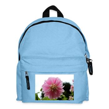 Dahlia rose rose fleur, fleur - Sac à dos Enfant - bleu clair - Devant