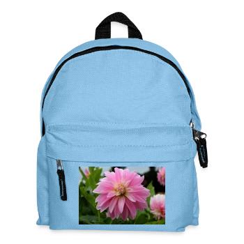 Dahlia rose rose fleur, fleur - Sac à dos Enfant - bleu clair - Devant