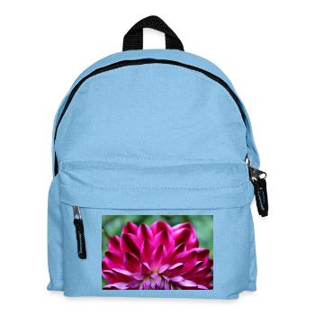 Dahlie rot Blüte ,Blume - Kinder Rucksack - Hellblau - Vorne