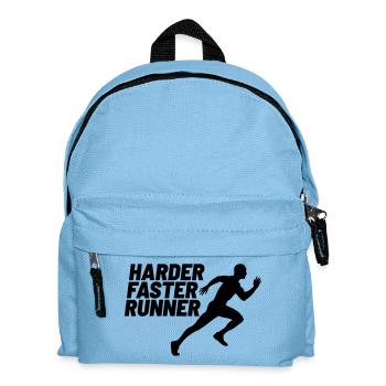 harder faster runner harder fast runner - Kids' Backpack - light blue - Front