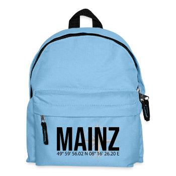 Koordinaten Mainz - Kinder Rucksack - Hellblau - Vorne