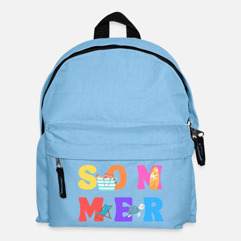 Summer - Summer - Summer Love - Sun - Kids' Backpack - light blue