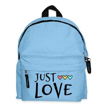 HERZ. HERZ. VALENTINSTAG. LIEBE. LIEBE. PAAR. - Kinder Rucksack - Hellblau - Vorne