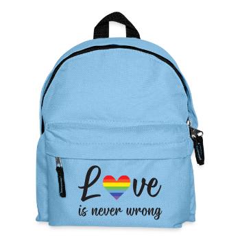 Mois de la fierté LGBT - L’amour ne se trompe jamais - Sac à dos Enfant - bleu clair - Devant